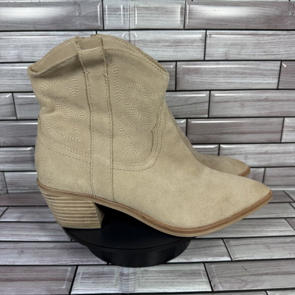 Dolce Vita Tan Suede Ankle Boots
